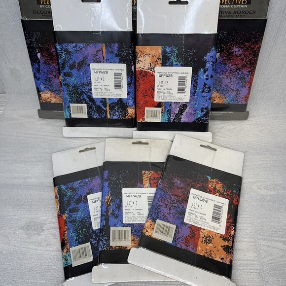 8x Design Perspectives Wallpaper Border, Modern Color Splash 90s, 120 ft Total - Picture 5 of 6